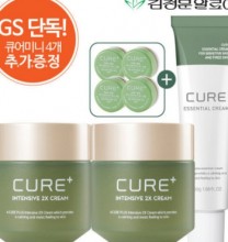 김정문알로에 큐어 2X크림 단독 구성 (2X크림2+에센셜크림1+미니4)